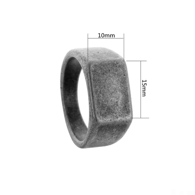 New Vintage Nordic Viking Rune Ring for Men Women Simple Stainless Steel Viking Odin Letter Ring Retro Amulet Jewelry Gifts