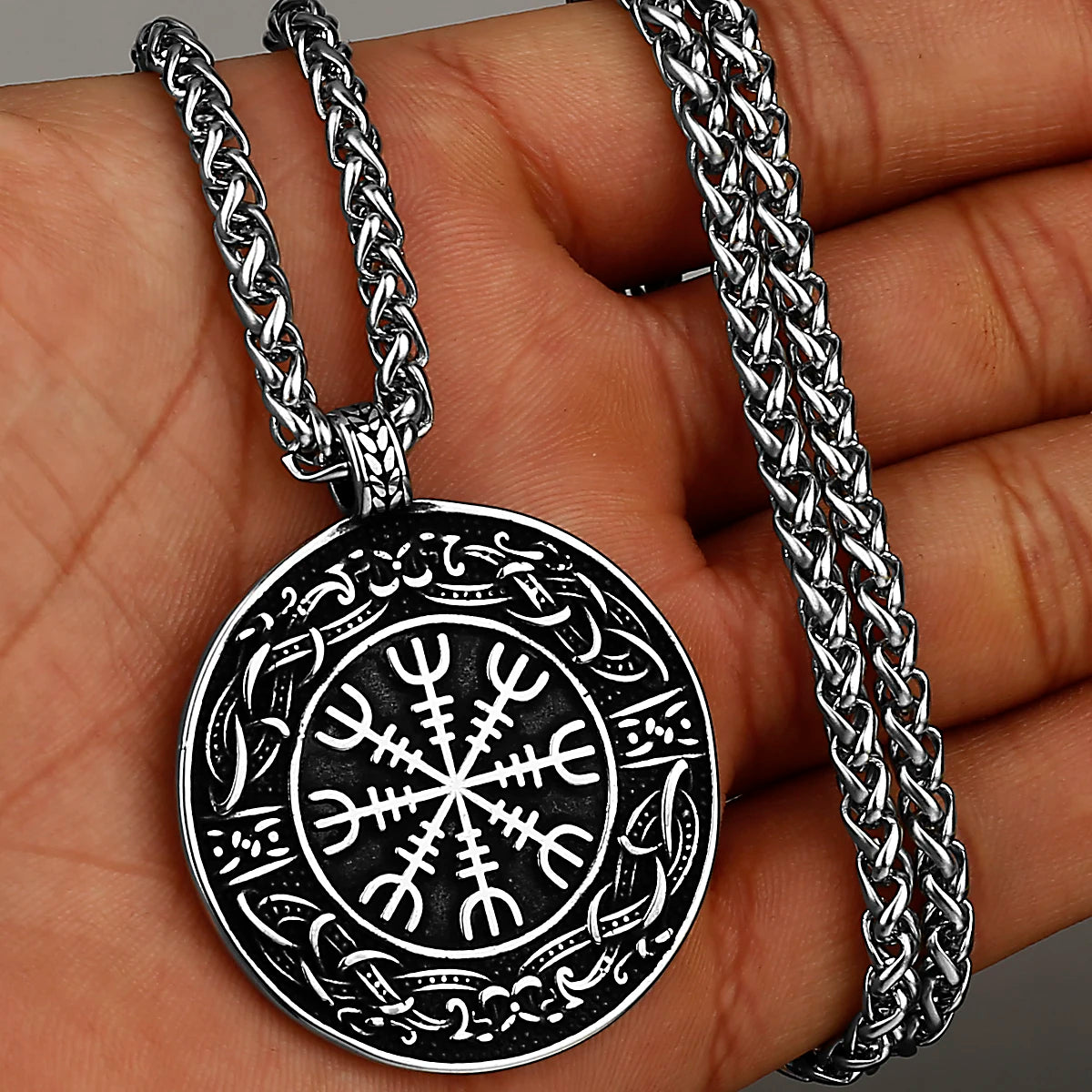 Gold Nordic compass arrow head
