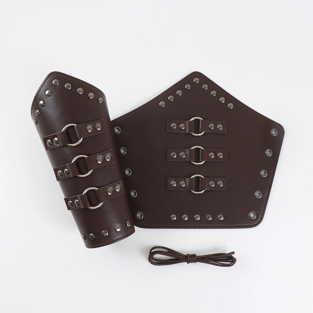 Women's Viking Wristband PU Leather Rivet Wristband Medieval Role Play Costume Cosplay Accessories Celtic Costume