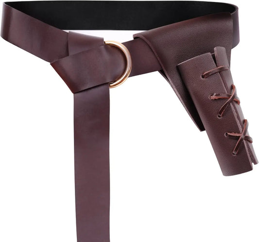 1Pc/2Pcs Halloween Medieval Knight Belt & Viking Sword Leather Case, Dagger Frog Leather Sword Belt Sword Holder, Renaissance Belt