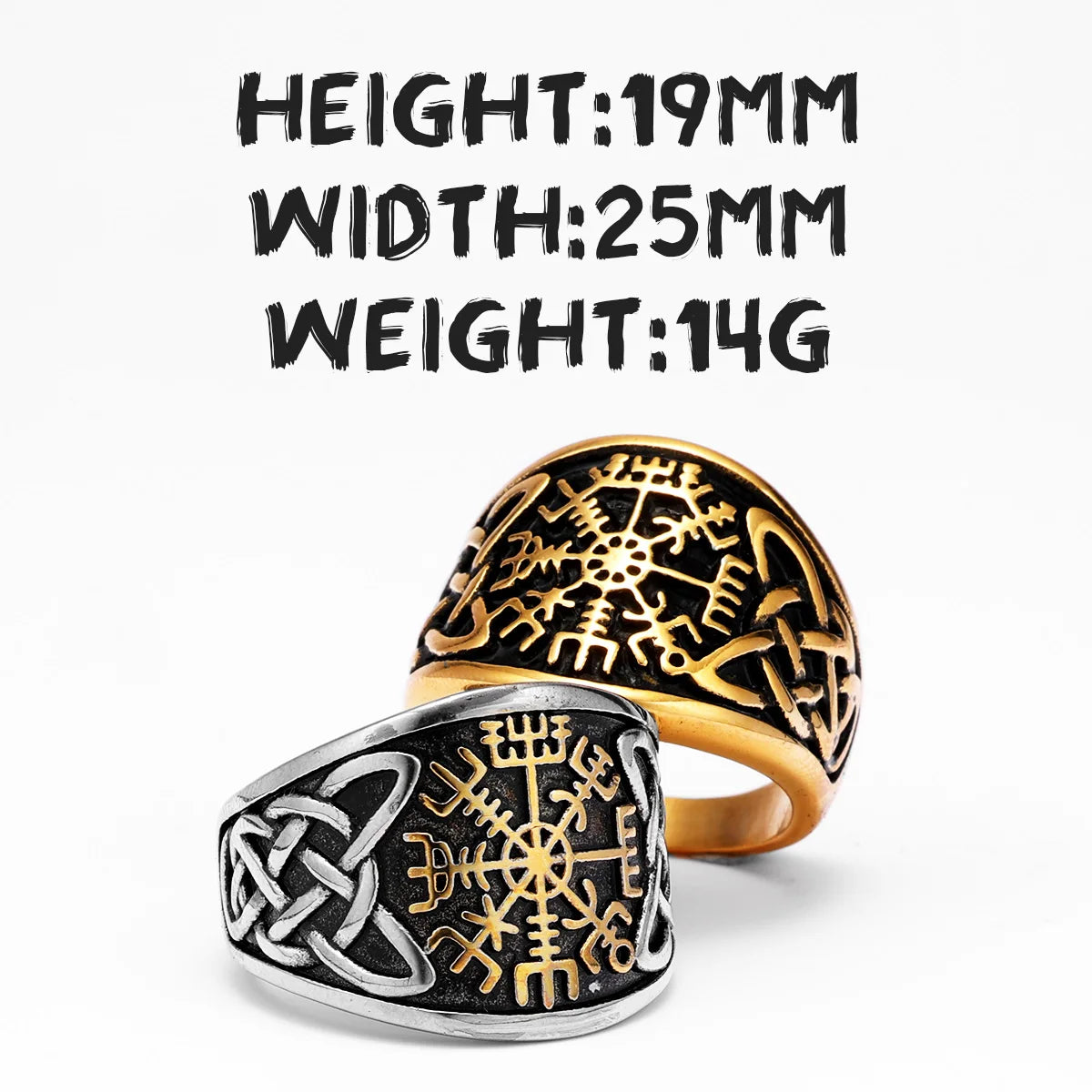 Viking Compass Celtic Knot Men Rings Stainless Steel Women Jewelry Vintage Punk Cool Stuff Fashion Accessories Gift Wholesale