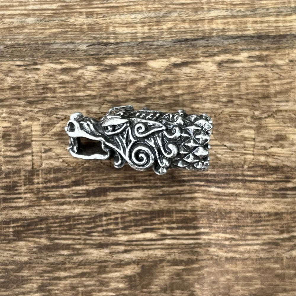 Viking Wolf Heads Beads Charms For Necklaces Bracelets Jewelry Making Diy Crafts Accessories