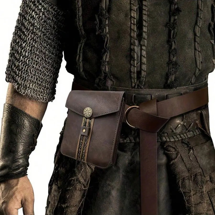 2pcs Medieval Viking Style Belt And Purse Perfect For LARP Renaissance Faire Halloween And Renaissance