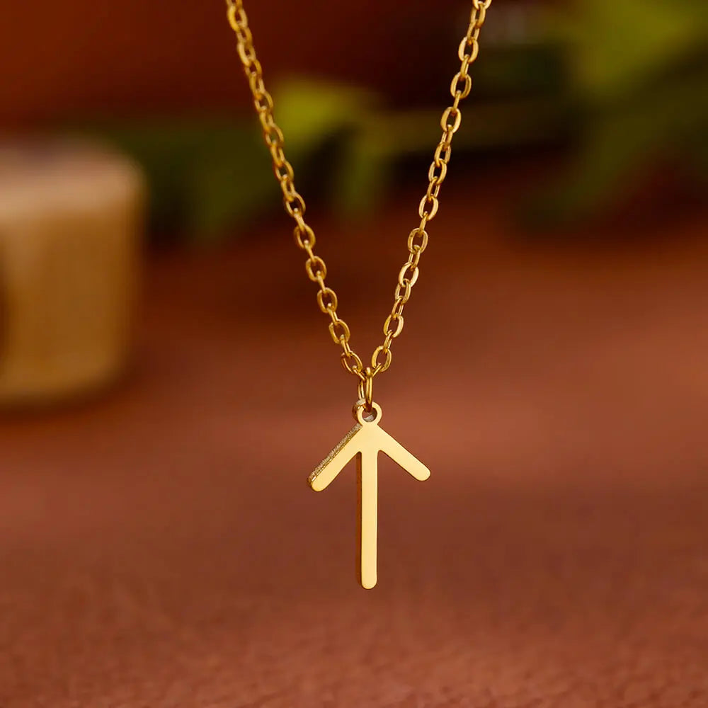 Vikings Rune Pendant Stainless Steel necklace For Women Refined Norse Runic Pendants Accessories Jewelry Gift