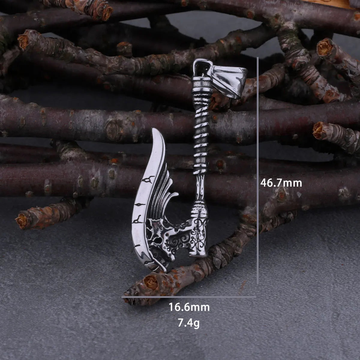 Large ax necklace