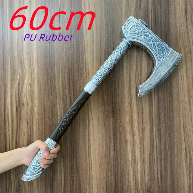 God of War 4 Axe Kratos Robber 1:1 Leviathan AXE Valin Viking Weapon Prop Role Play Gift Safety PU Big AXE Toy Halloween Cosplay