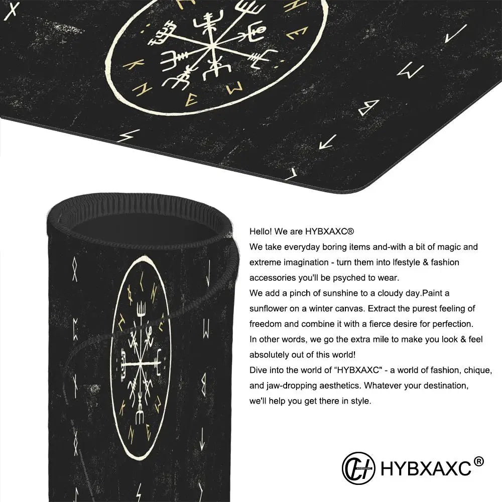 Viking-Vegvisir Logo Mousepad INS Tide Large Thickened Mouse Pad Oversized Gaming Keyboard Notebook Table Mat for PC Computer