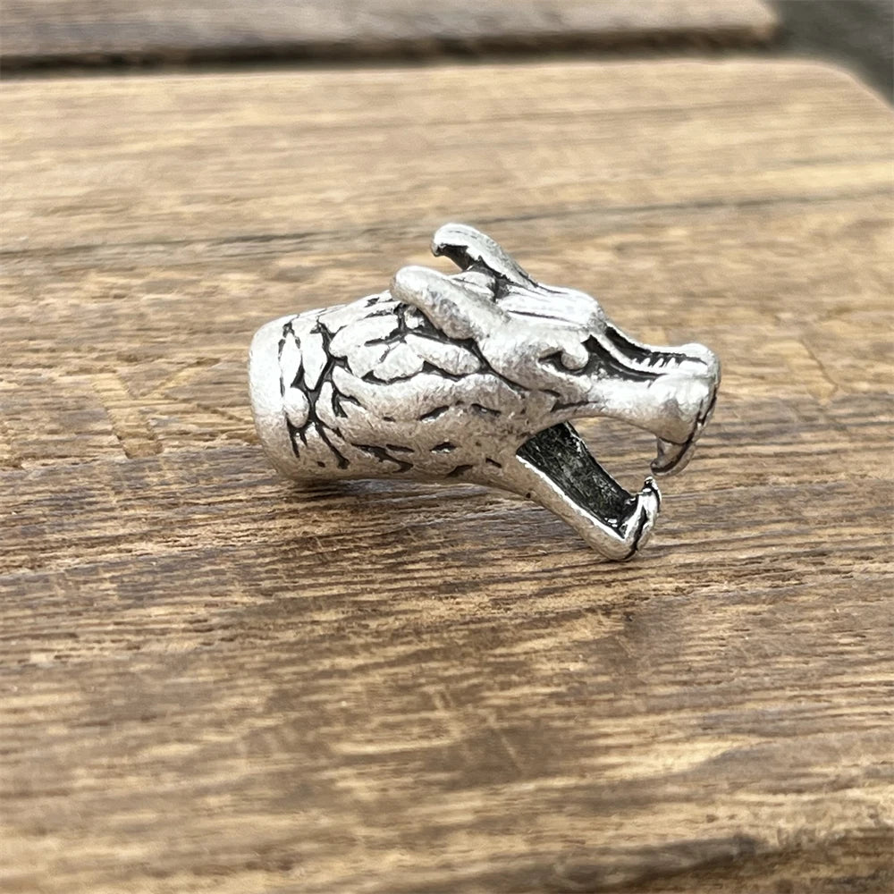 Viking Wolf Heads Beads Charms For Necklaces Bracelets Jewelry Making Diy Crafts Accessories