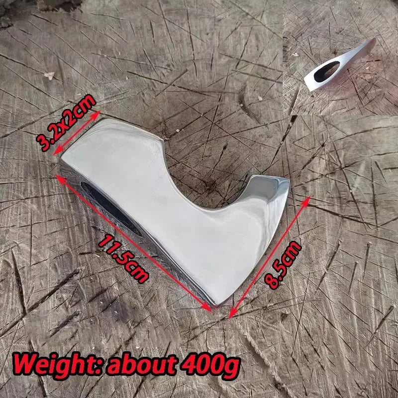 Outdoor Forging Viking Axe Head Camping Survival Axe Accessories Multifunctional Cut Firewood Chopping Bone Axes Without Handle