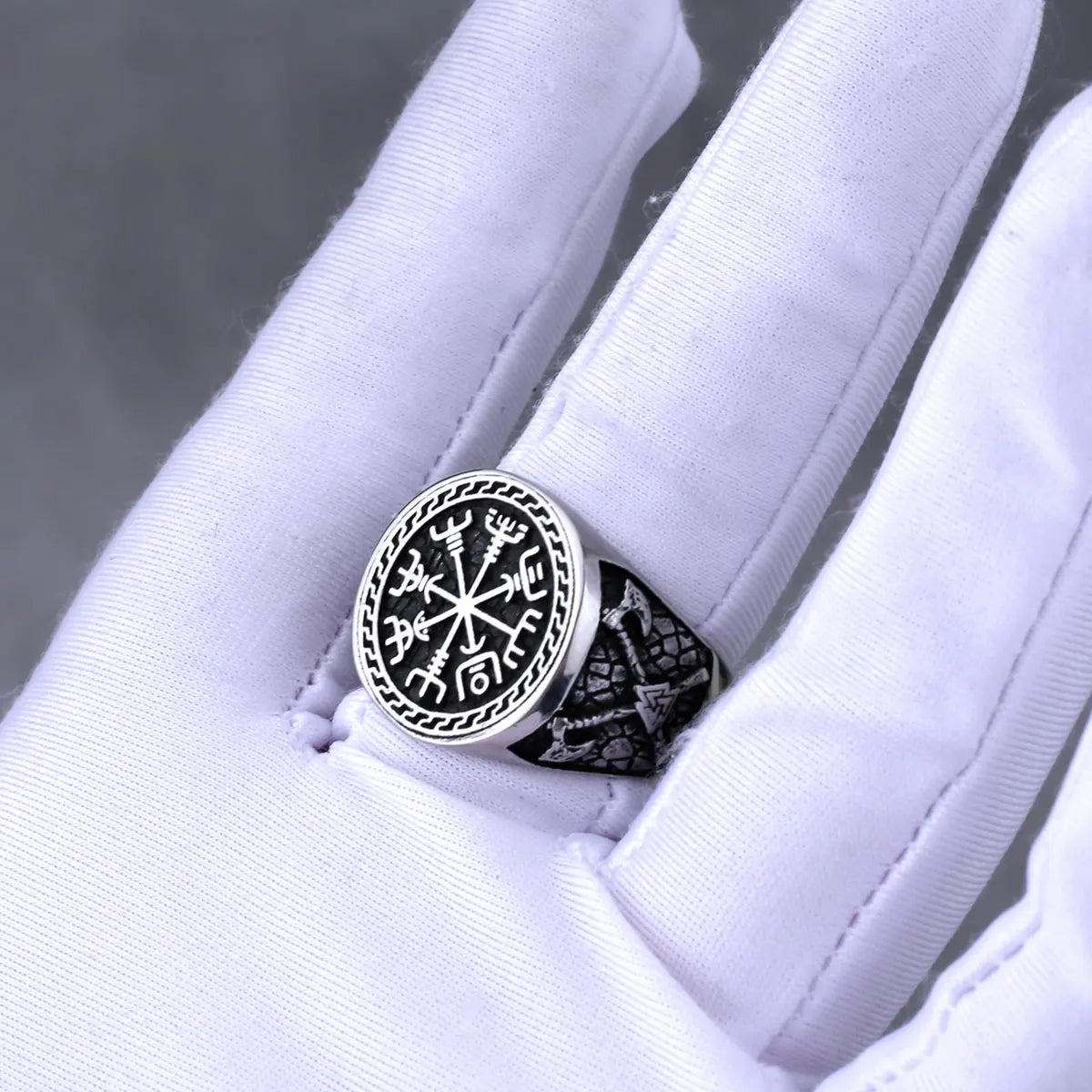 Viking compass ring