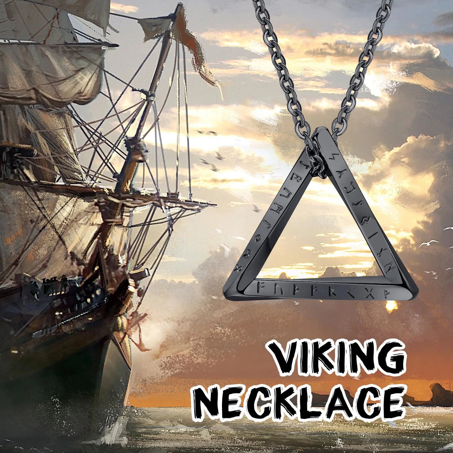 Vnox Norse Viking Pendant round