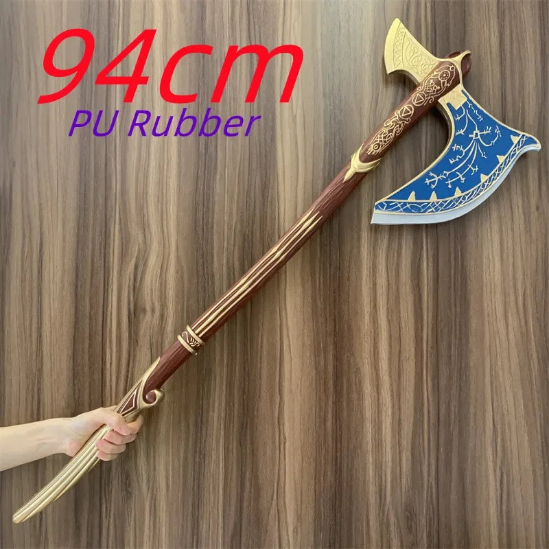 God of War 4 Axe Kratos Robber 1:1 Leviathan AXE Valin Viking Weapon Prop Role Play Gift Safety PU Big AXE Toy Halloween Cosplay