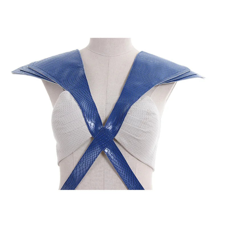 Viking Woman Fighting Dress Cosplay Costume Women Sexy Crossed Backless Queen Dress Halloween Carnival Party Ball Gown