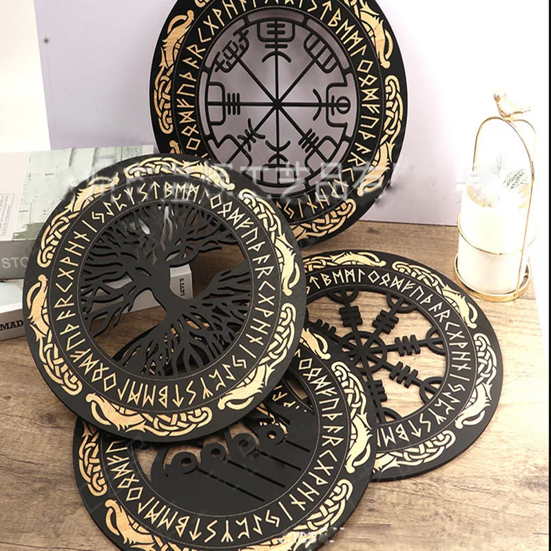 Nordic Viking Runes Wall Decor 4PCS Set