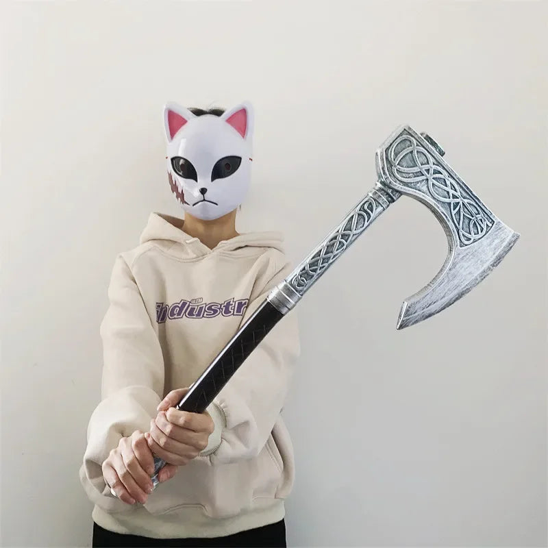God of War 4 Axe Kratos Robber 1:1 Leviathan AXE Valin Viking Weapon Prop Role Play Gift Safety PU Big AXE Toy Halloween Cosplay