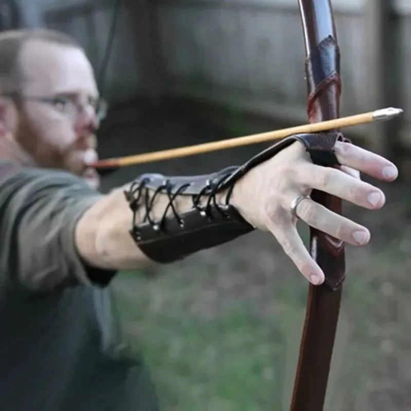 Black arm leather armor