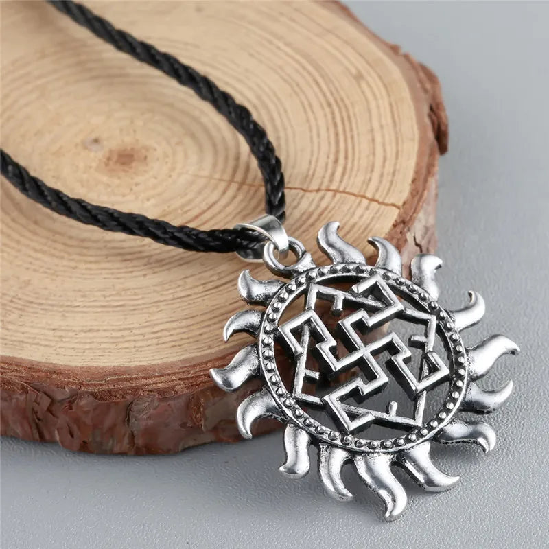 Viking Valknut Pendant Men's Necklace Women Round Pagan Religious Male Man Slavic  Steampunk Jewelry Tibetan Amulet