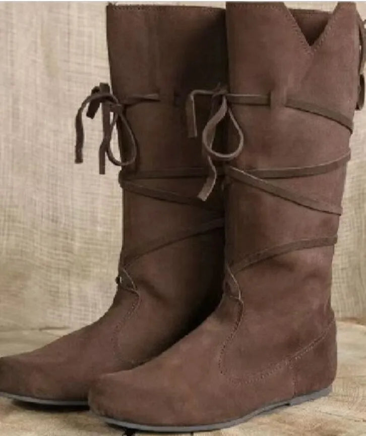 Medieval Viking Vintage Men's And Women's Knight Boots Cosplay Shoes Pu Leather Warrior Role Play Carnival Party Anime Shoes New