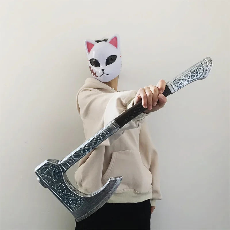 God of War 4 Axe Kratos Robber 1:1 Leviathan AXE Valin Viking Weapon Prop Role Play Gift Safety PU Big AXE Toy Halloween Cosplay