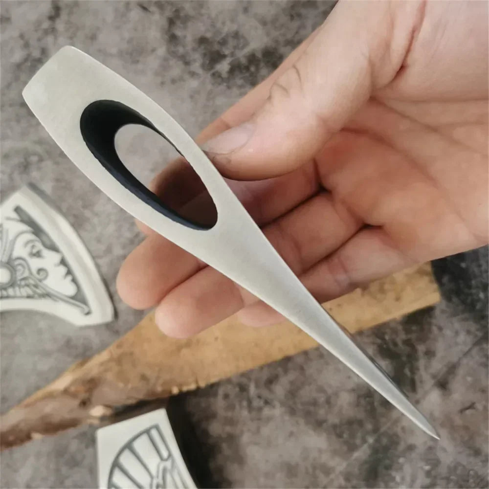 Professional Viking Throwing Axe Stainless Steel Jungle Goddess Design Outdoor Camping Tool Durable Unsharpened Man Gift