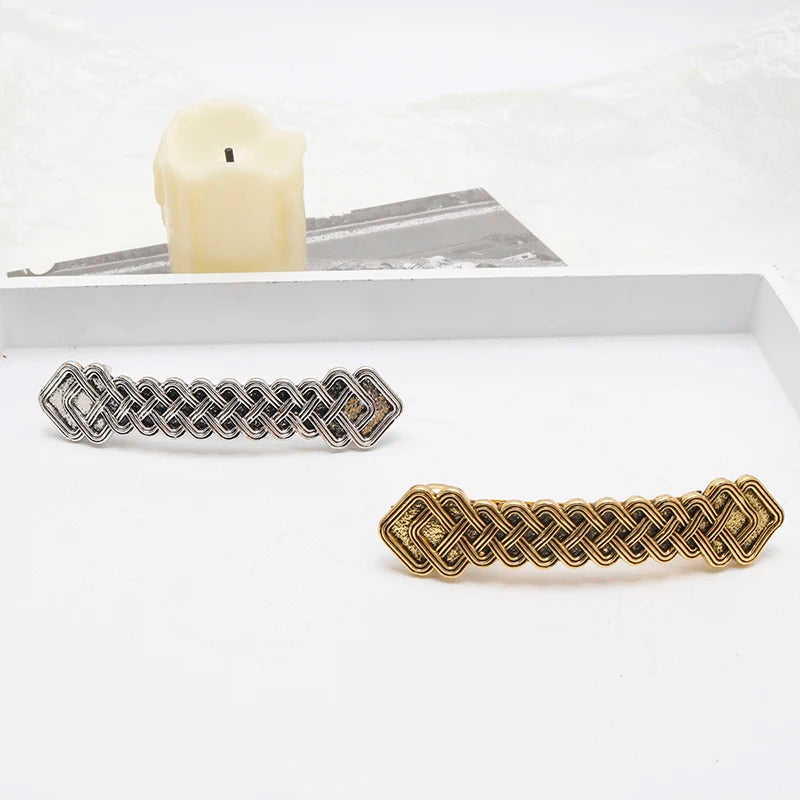 Viking Hairpin Nordic Celtics Knots Crown Vintage Metal Hair Barrettes Dragons Slide Hair Clip Women Hair Jewelry Accessorie