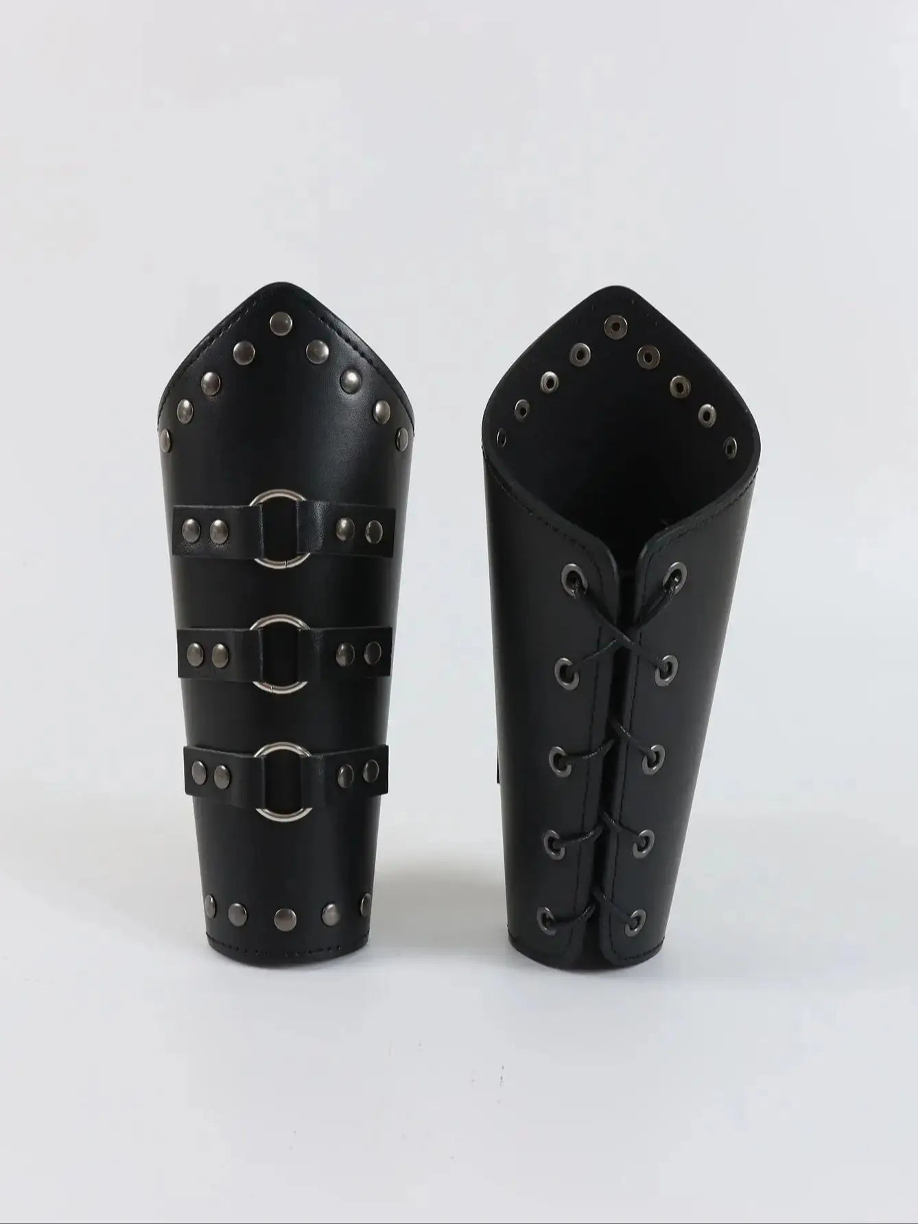 Women's Viking Wristband PU Leather Rivet Wristband Medieval Role Play Costume Cosplay Accessories Celtic Costume