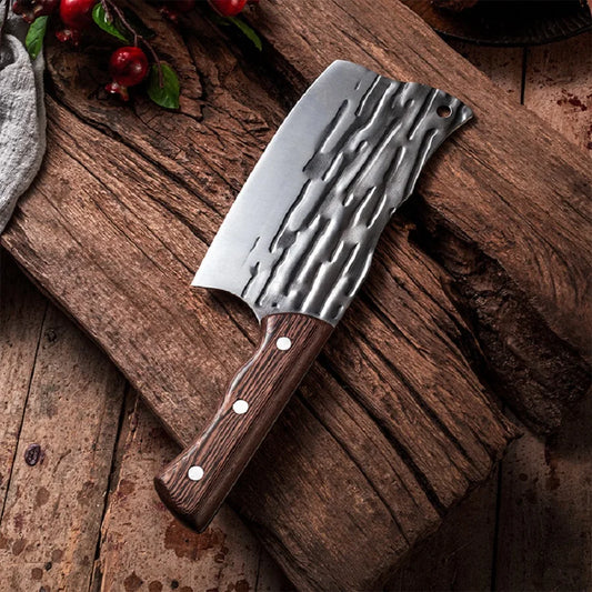 Meat Cleaver Butcher Knife for Meat Cutting Viking Knife for Vegetables, Kitchen Knife for Outdoor Thanksgiving Christmas Gift