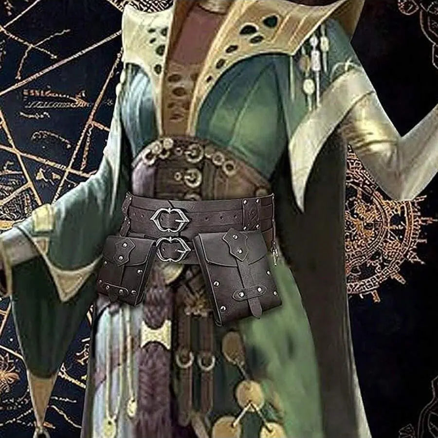 1pc/2pcs/3pcs medieval belt/pouch accessory set Renaissance period waist bag vintage Viking wide belt suitable for Halloween