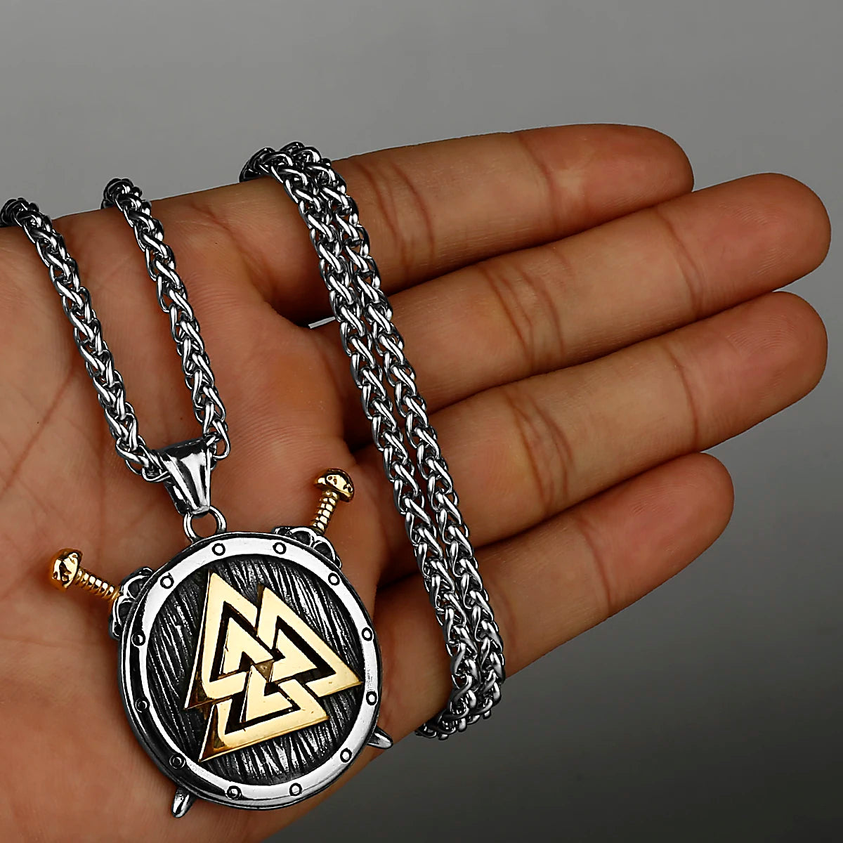 Gold Nordic compass arrow head