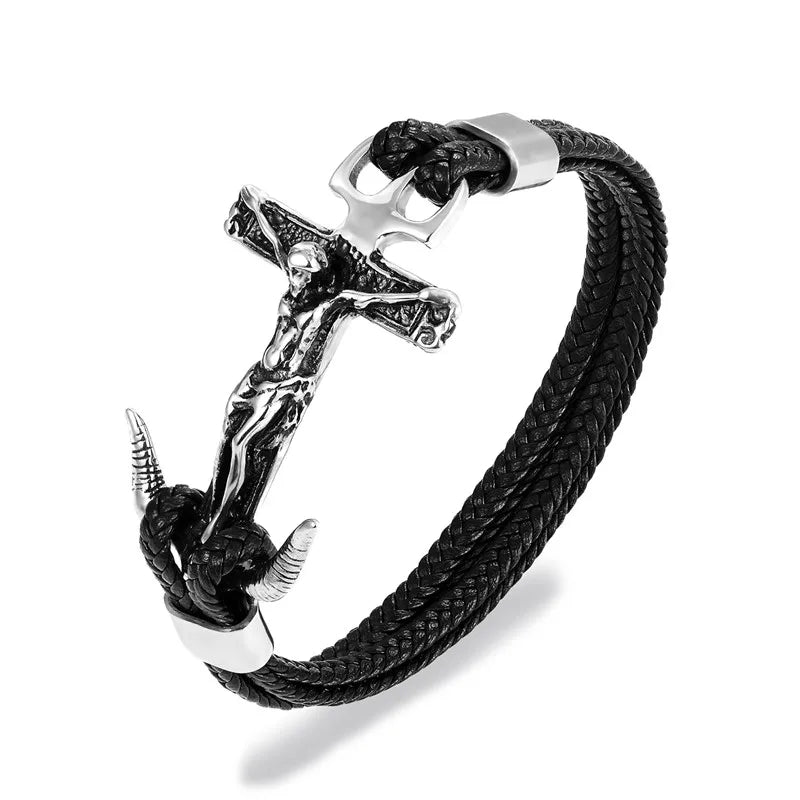 Stainless steel bracelet lion head Tor hammer