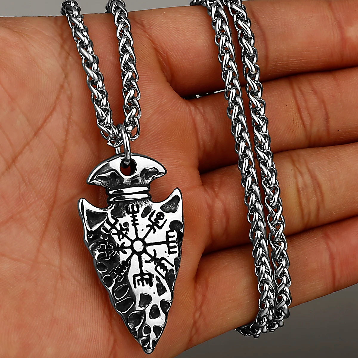 Gold Nordic compass arrow head
