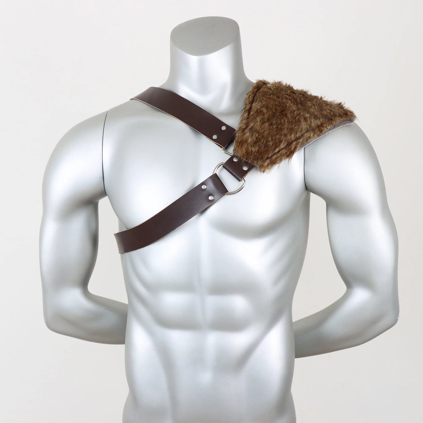 Medieval Knight Cosplay Fantasy Double Layer Wide Faux Leather Belt Pouch Viking Renaissance Pirate Disguise Costume Accessories