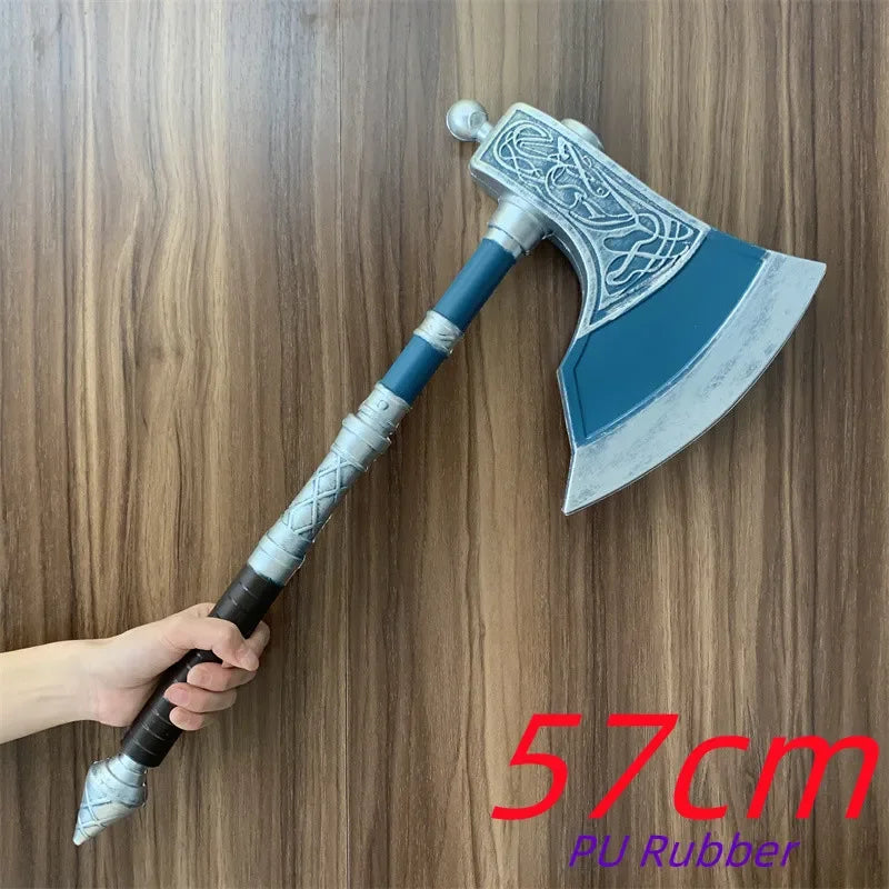 God of War 4 Axe Kratos Robber 1:1 Leviathan AXE Valin Viking Weapon Prop Role Play Gift Safety PU Big AXE Toy Halloween Cosplay
