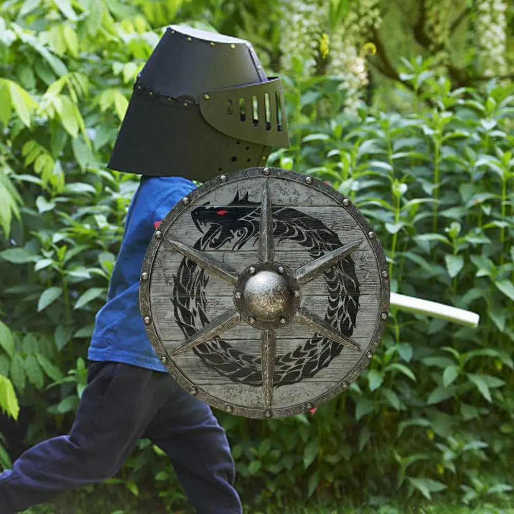 Viking Shield Decorative Shield Toy for Restaurant Medieval Eivor Valhalla Warweave Viking Shield for Decorating Home Office