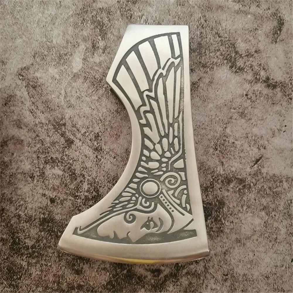 Professional Viking Throwing Axe Stainless Steel Jungle Goddess Design Outdoor Camping Tool Durable Unsharpened Man Gift