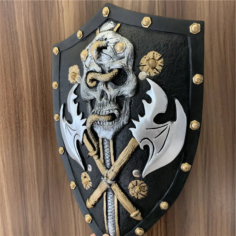 Medieval Warrior Viking Round Shield 1:1 PU Gladiator Disk Shield Weapon Movie Game Role Play Gift Halloween Cosplay Prop