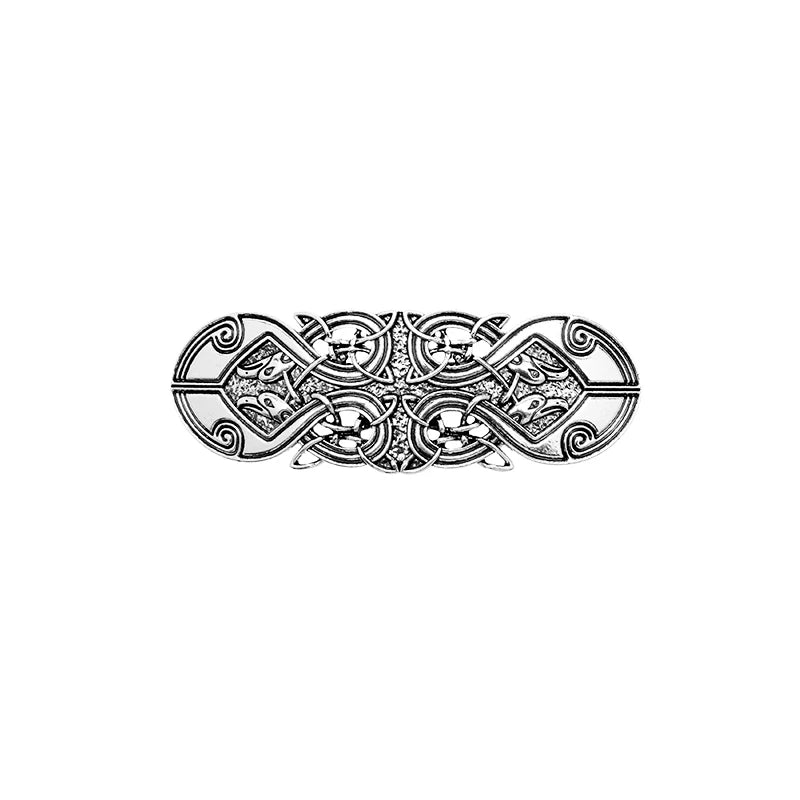 Viking Hairpin Nordic Celtics Knots Crown Vintage Metal Hair Barrettes Dragons Slide Hair Clip Women Hair Jewelry Accessorie