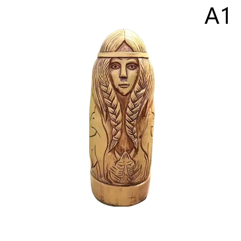 Freya Viking Goddess Statue Resin Sculpture Religious Angel Figurine Floor Mounted Nordic Altar Sculpture For Home Decor