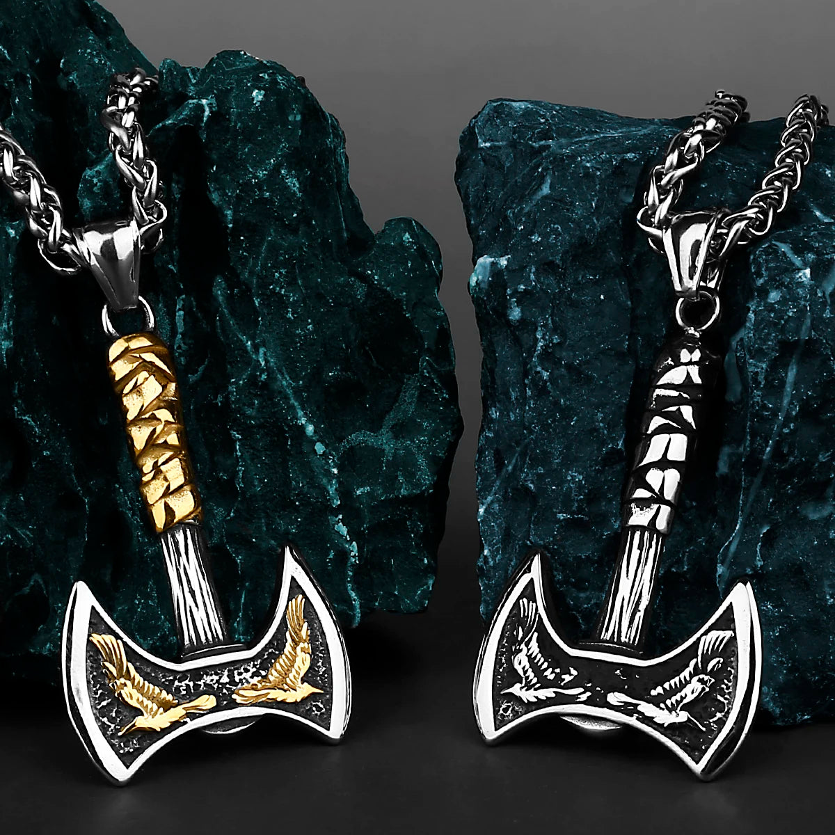 Double ax necklace