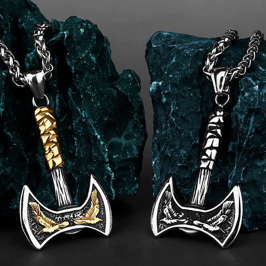 Double ax necklace