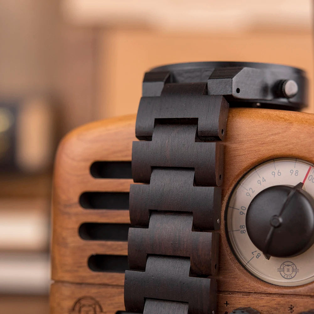 BOBO BIRD Viking Wooden Watches Top Japanese Quartz Movement Wristwatch Unique Men Watch with Helm of Awe Runic Circle Gift Box