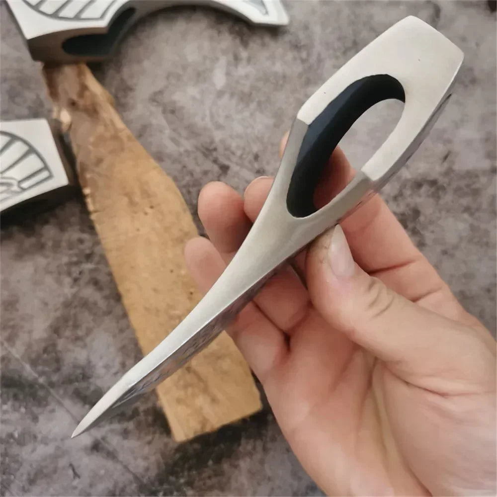 Professional Viking Throwing Axe Stainless Steel Jungle Goddess Design Outdoor Camping Tool Durable Unsharpened Man Gift