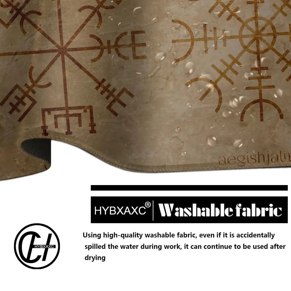 Viking-Vegvisir Logo Mousepad INS Tide Large Thickened Mouse Pad Oversized Gaming Keyboard Notebook Table Mat for PC Computer