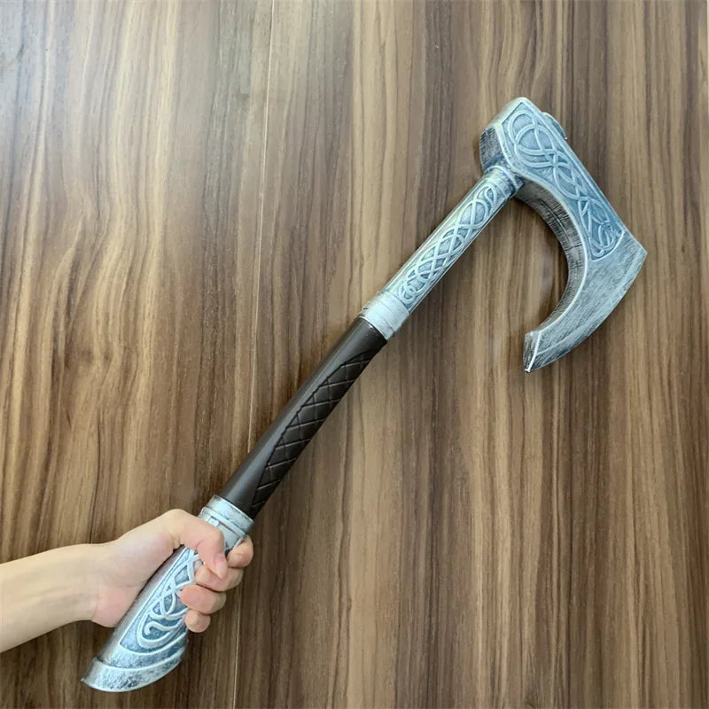 God of War 4 Axe Kratos Robber 1:1 Leviathan AXE Valin Viking Weapon Prop Role Play Gift Safety PU Big AXE Toy Halloween Cosplay