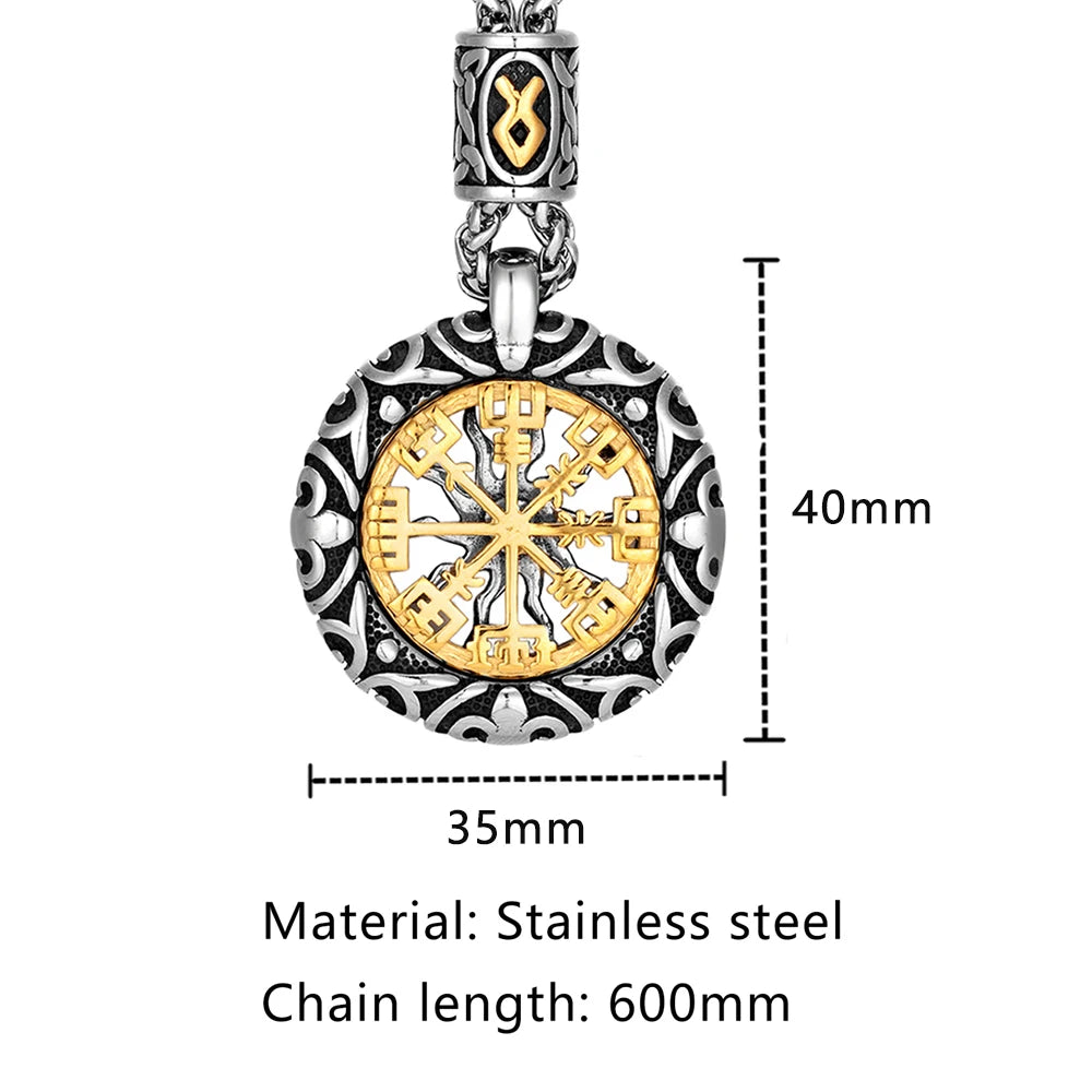 Nordic compass necklace