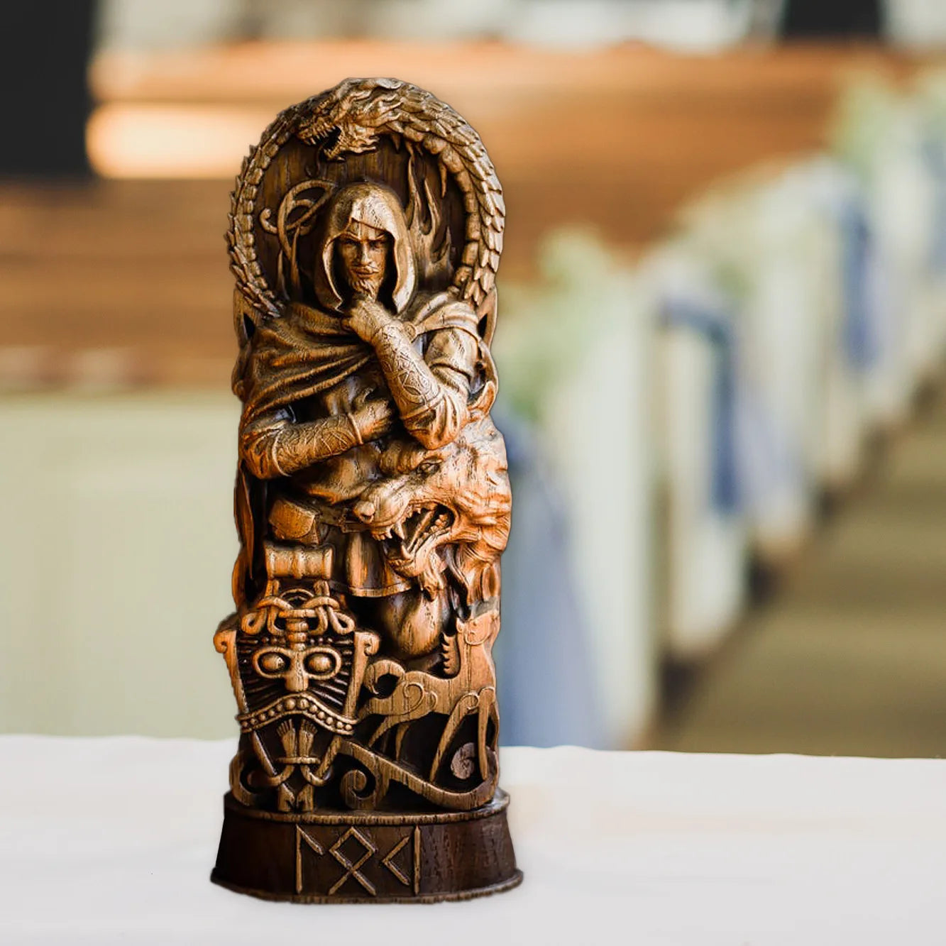 Nordic Gods Odin Statue Decoration Viking God Freya Sol Figurine Pantheon Altar Scandinavian Nordic Sculpture Desktop Decoration