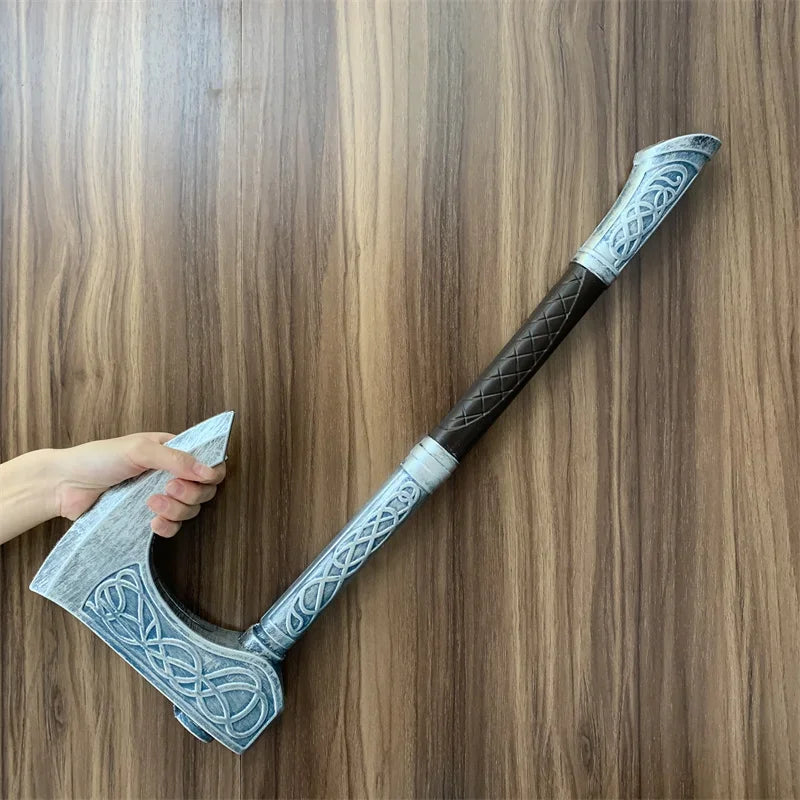 God of War 4 Axe Kratos Robber 1:1 Leviathan AXE Valin Viking Weapon Prop Role Play Gift Safety PU Big AXE Toy Halloween Cosplay