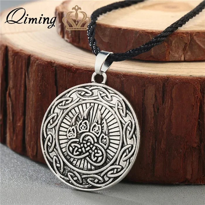 Viking Valknut Pendant Men's Necklace Women Round Pagan Religious Male Man Slavic  Steampunk Jewelry Tibetan Amulet