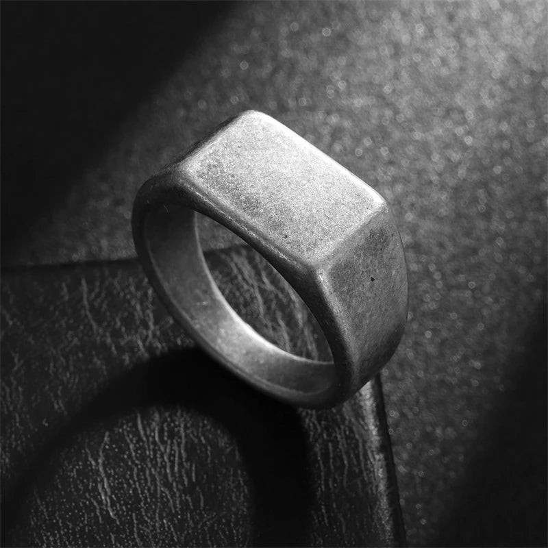 New Vintage Nordic Viking Rune Ring for Men Women Simple Stainless Steel Viking Odin Letter Ring Retro Amulet Jewelry Gifts