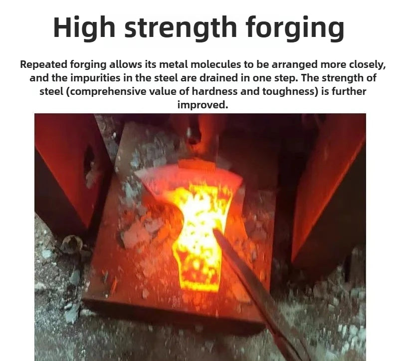Viking Axe Head Only Forging Outdoor Survival Axe Head Steel Cut Wood Household Ax Heads Camping  Cutting Firewood Hand Tools